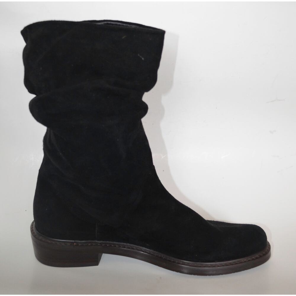 Stuart Weitzman Black Suede Boot Flat - image 5